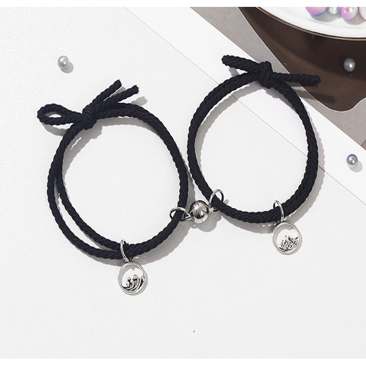 1 Set Gelang BEST FRIEND Tali Magnet Couple Pasangan Hip Hop Korea Fashion Lock Kunci