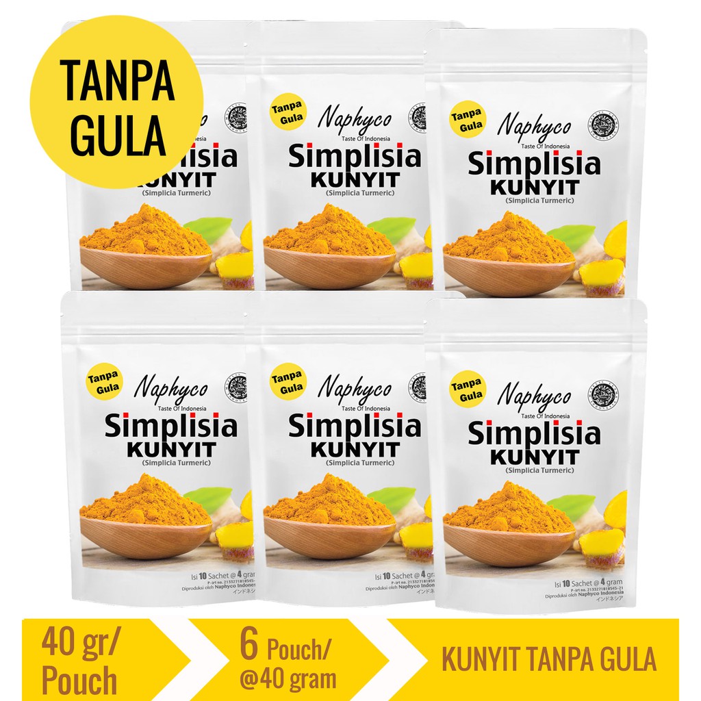 

Naphyco Simplisia Kunyit 40 gr x 6 Pouch
