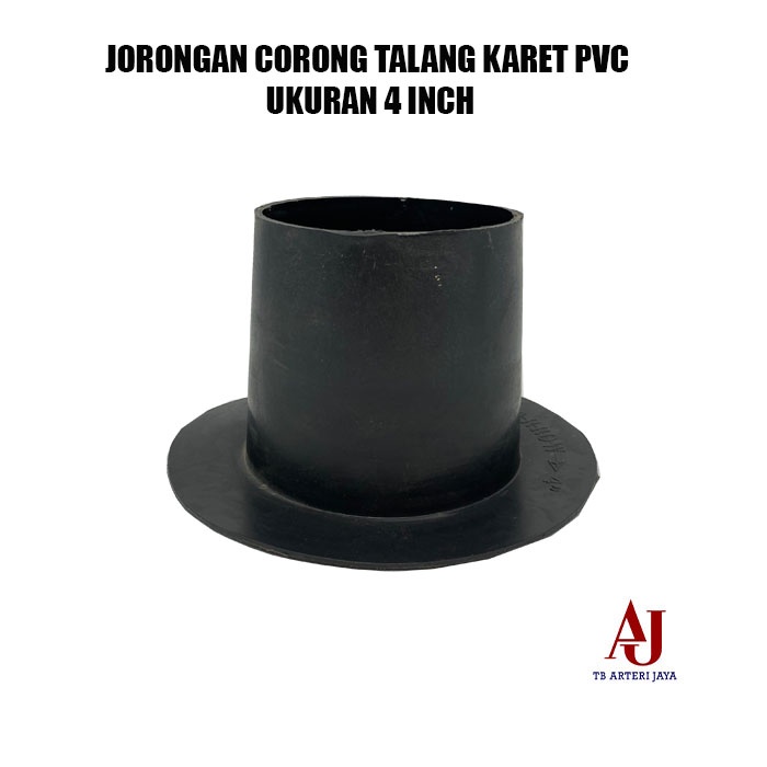 Jorongan corong talang karet pvc 4"