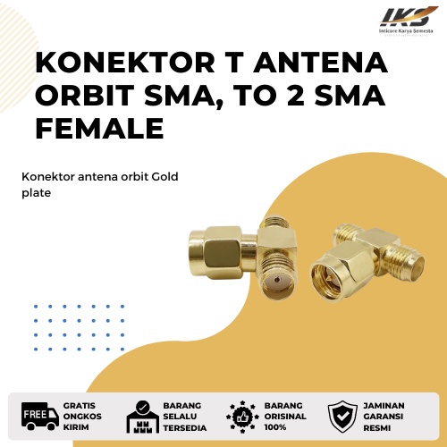 Konektor T antena orbit SMA male to 2 SMA female connector