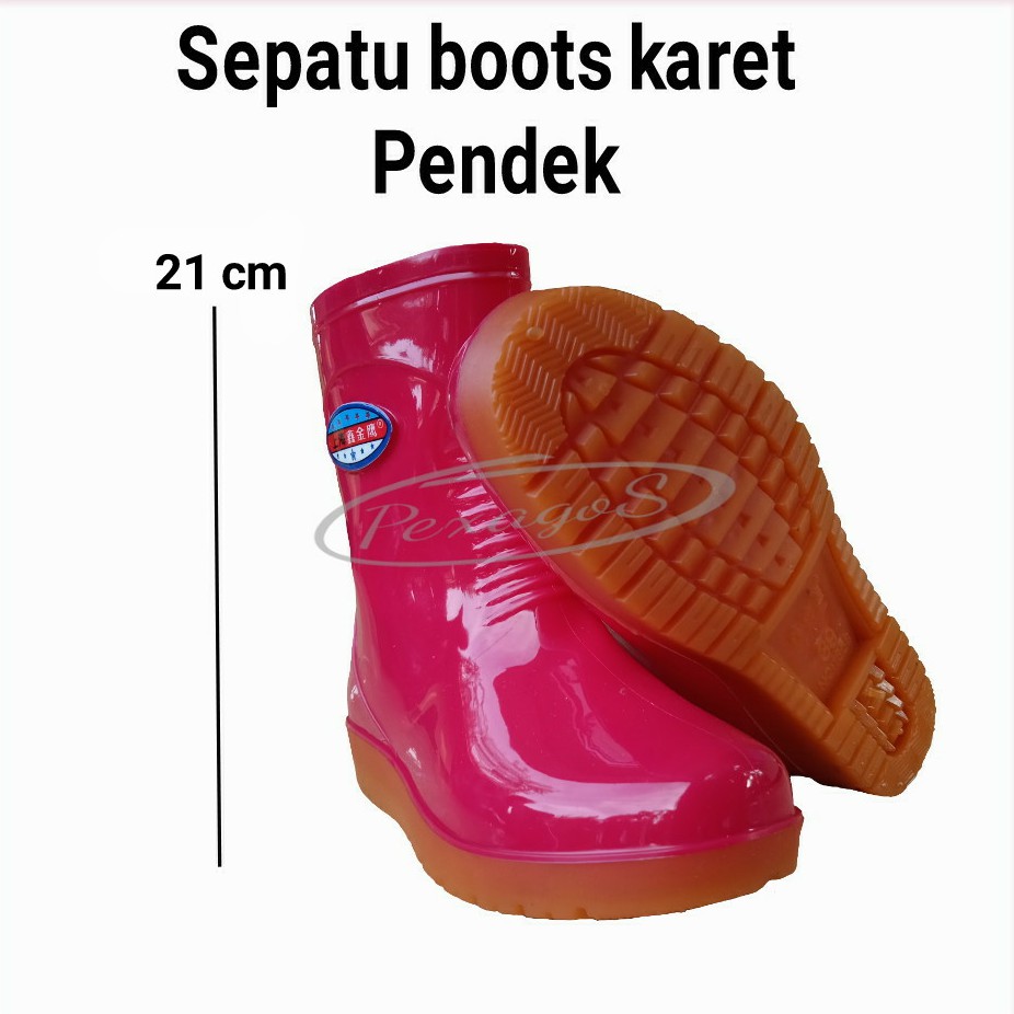 SEPATU BOAT KARET PENDEK 21cm AP BOOTS PENDEK SEPATU BOOTS PENDEK KARET SEPATU BOOT KARET (21cm)