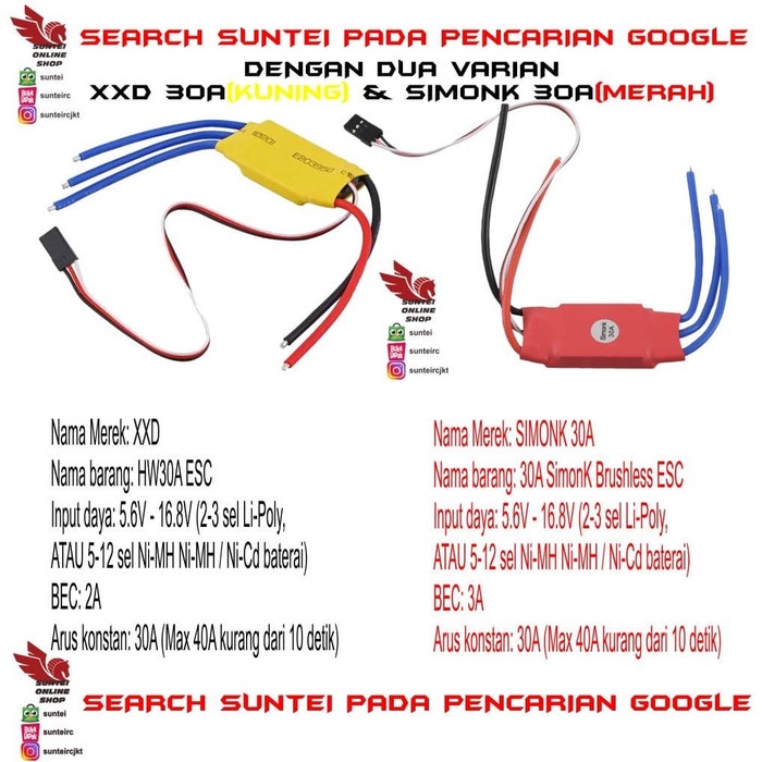 Jual W E W A Brushless Motor Electronics Speed Controller Esc Simonk A Cx C B Shopee