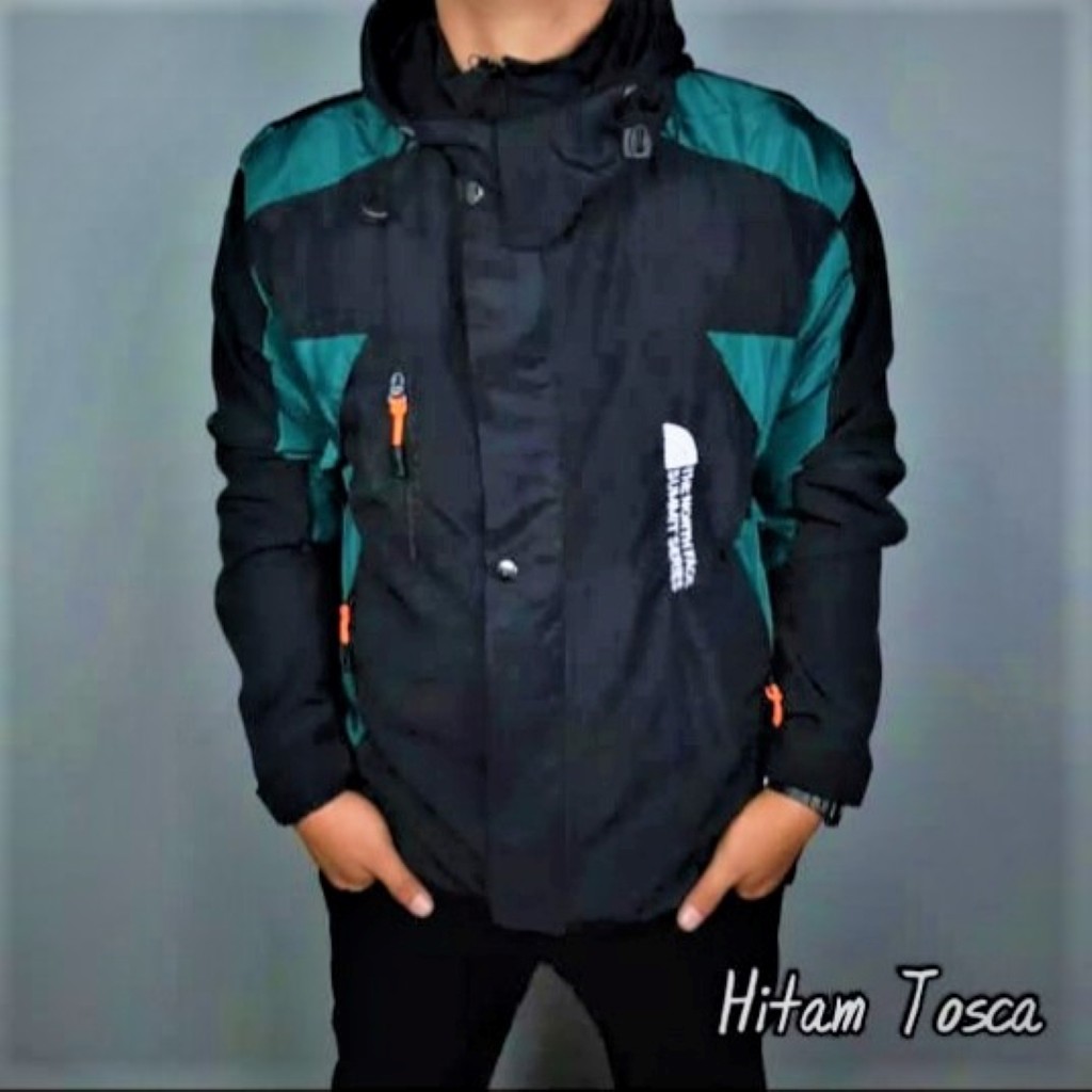 jaket Outdoor TNF Pria Bahan Parasut Anti air