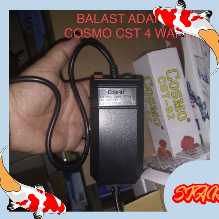 aquarium BALAST ADAPTOR LAMPU LED COSMO CST 52 72 92 112 142 4 warna