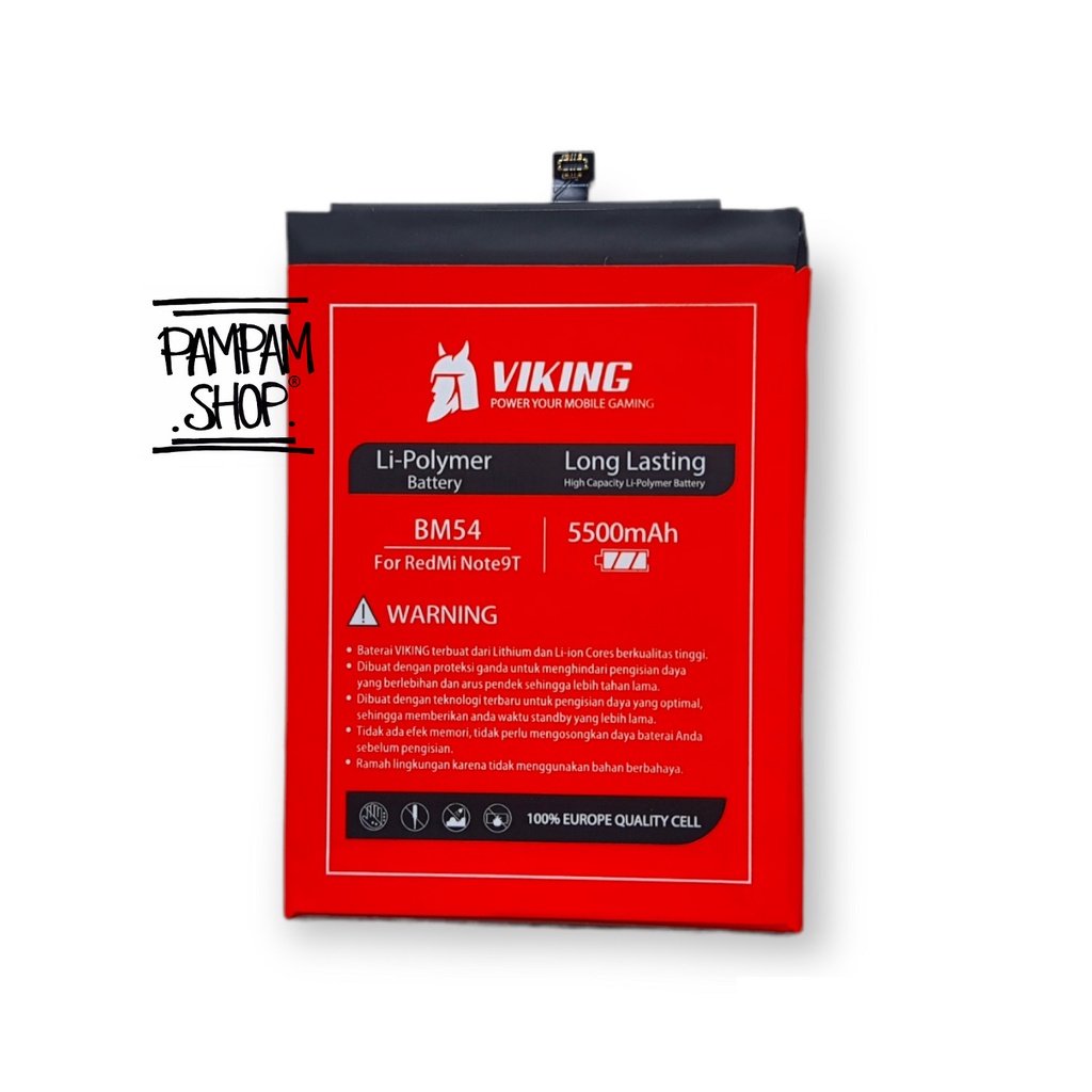 Baterai VIKING Double Power Original XiaoMi Redmi Note 9T BM54 Batre Batrai Battery HP Handphone Ori BM 54