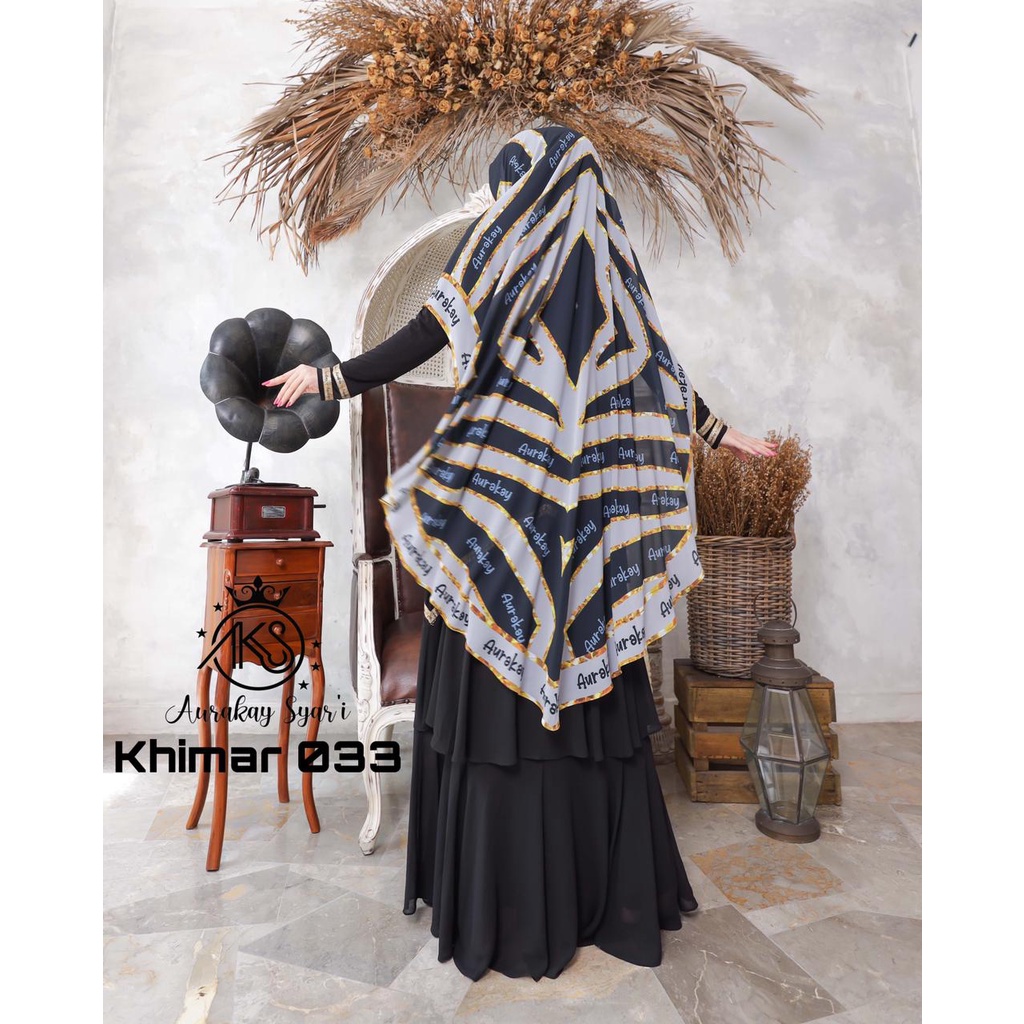 khimar Syari logo Swarovsky 033 by Aurakay