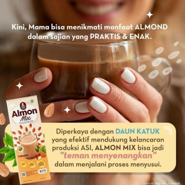 [Terlaris] MAMA BEAR Almon Mix ASI Booster Susu Almond Daun Katuk Alamon Mix Mamabear Almond Mix Pelancar ASI