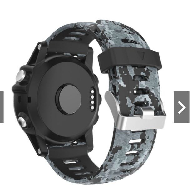 Strap Band Garmin Fenix 3 D2 5x - Tali Jam - CAMO PIXEL GREY, 26mm