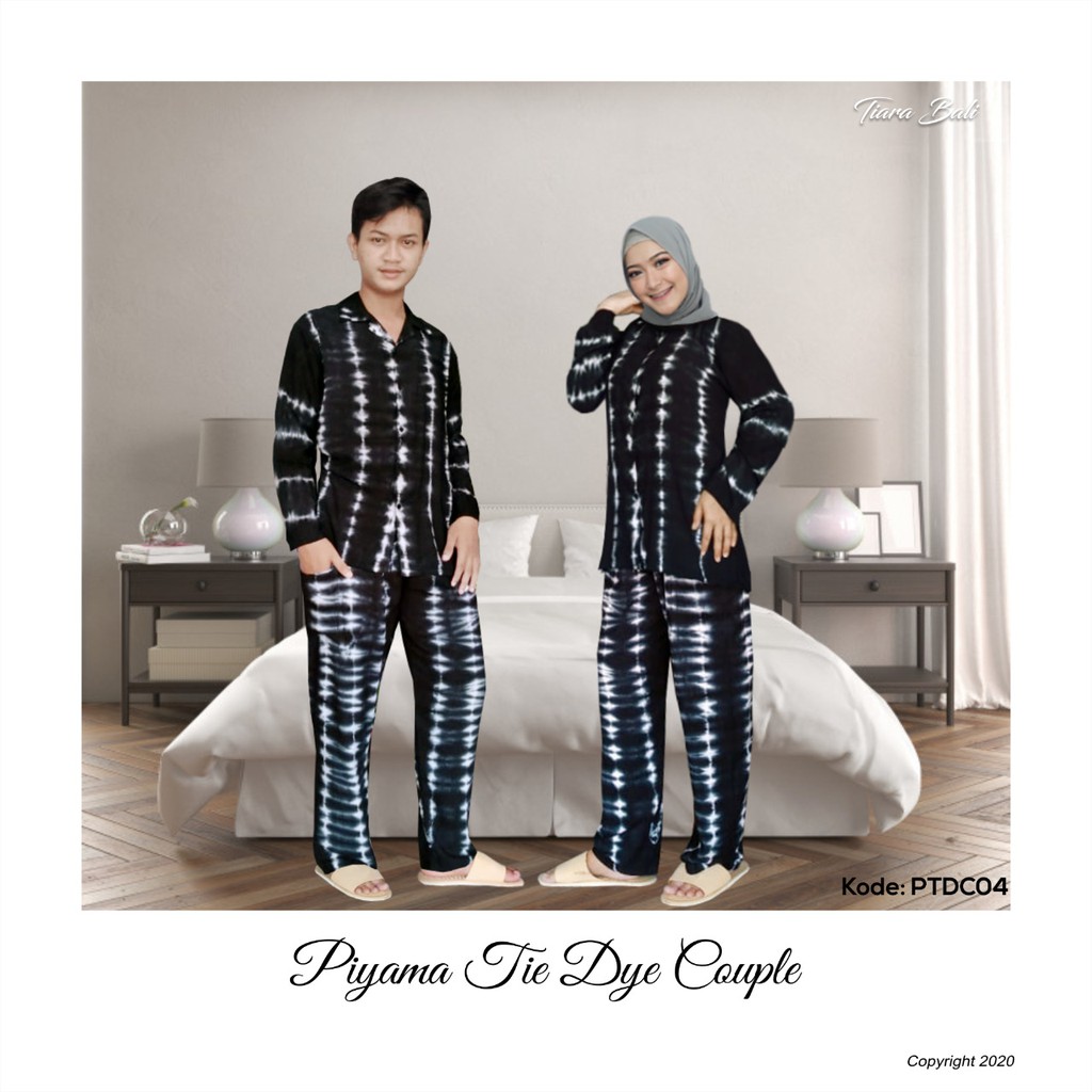 Setelan Pajamas tye die lengan panjang UK-XXL | Baju tidur | Pakaian Wanita murah | piyama