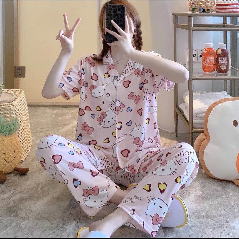 JC- PIYAMA SET Import CP / Piyama wanita Import terbaru / Piyama Import Korean Style-HK RibbonLoveSalemCP