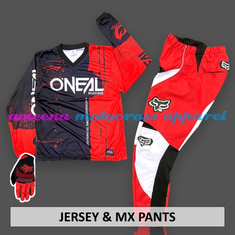 Jerseyset - Jersey set Trail - Jersey &amp; Celana Motocross - Jersey Trabas - Jersey Stelan MX Cross - Satu Set Jersey &amp; Celana - Jersey Lokal - Celana Cordura -  ONCT0303-F43