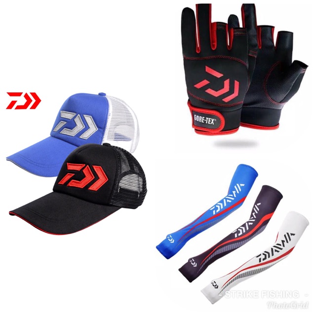 Paket Apparel mancing (Topi,Glove,dan Arm Sleeve)