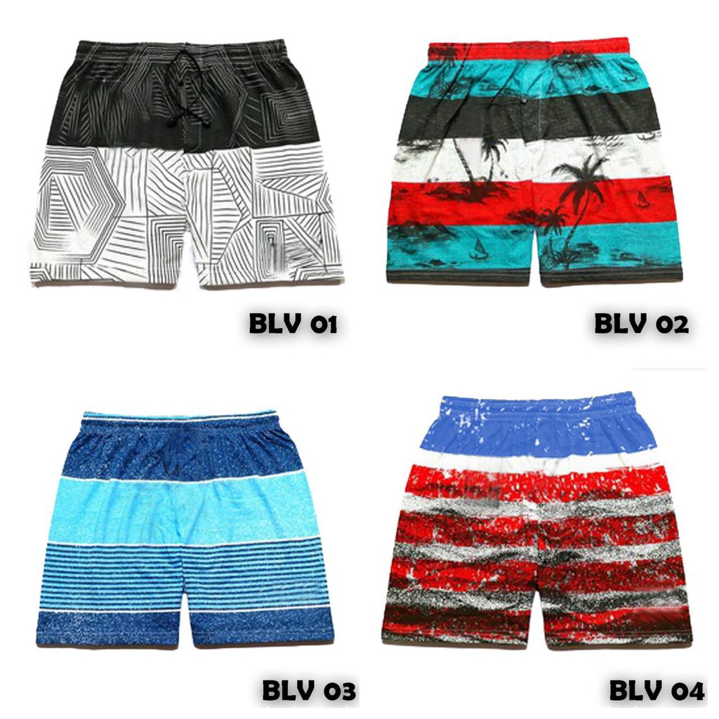 BEE - Celana Pendek Boxer / Celana Surfing Distro / Celana Pantai Kolor Renang Pria / Wanita Remaja Dewasa