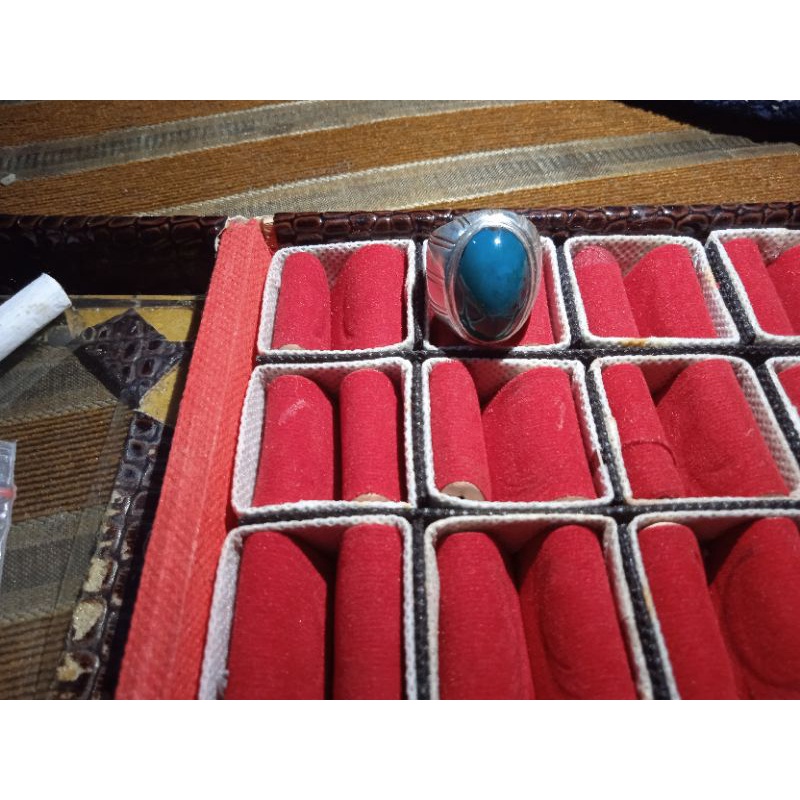 CINCIN BATU BACAN DOKO KOLEKSI RING PERAK