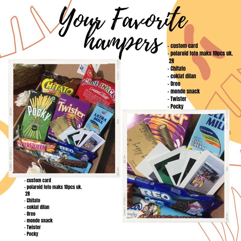 

HAMPERS SNACK BOX AND FOTO POLAROID TERMURAH