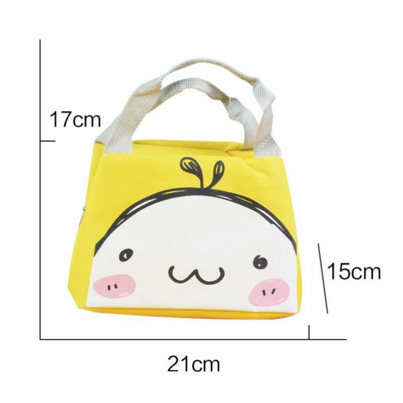 Tas Bekal Karakter / Cooler lunch Bag / Tas Bekal Anak / Tempat Bekal Motif kartun Korea Lucu COD