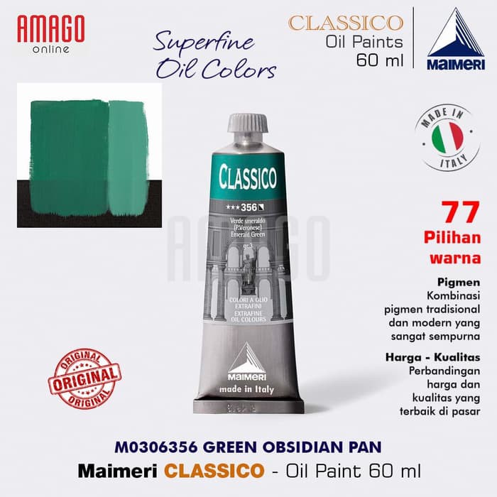 

MAIMERI Classico - Oil Paint - Emerald Green - 60ml - M0306356