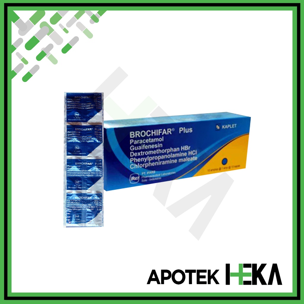 Brochifar Plus Box isi 10x10 Tablet - Obat Batuk Berdahak (SEMARANG)