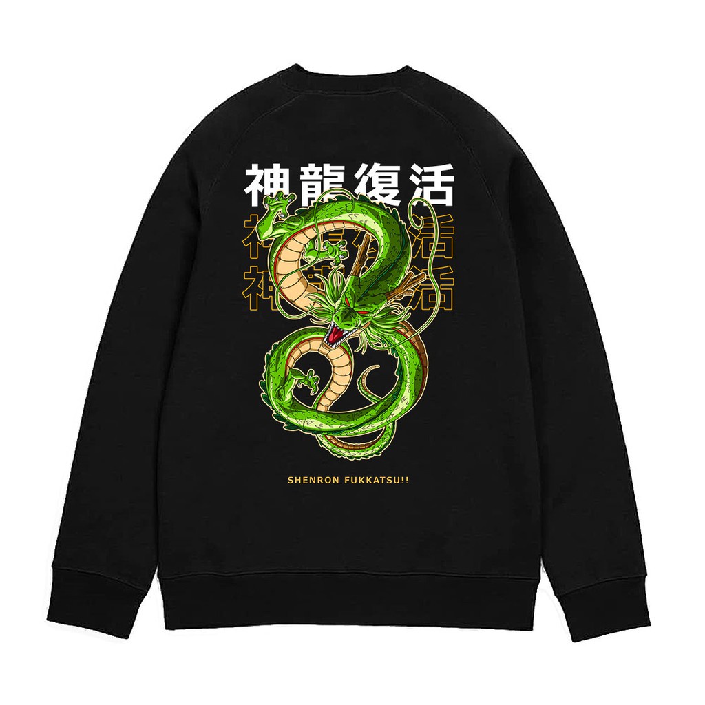 Sweater Crewneck Anime Dragon Ball Shenron Fukkatsu / Outwear Pria / Size M L XL
