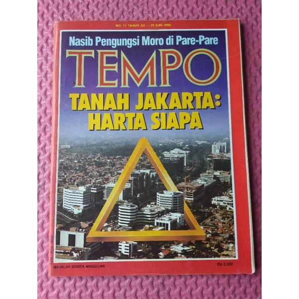 Majalah Tempo lawas No.17 edisi ,23 Juni 1990 -Tanah Jakarta Milik siapa