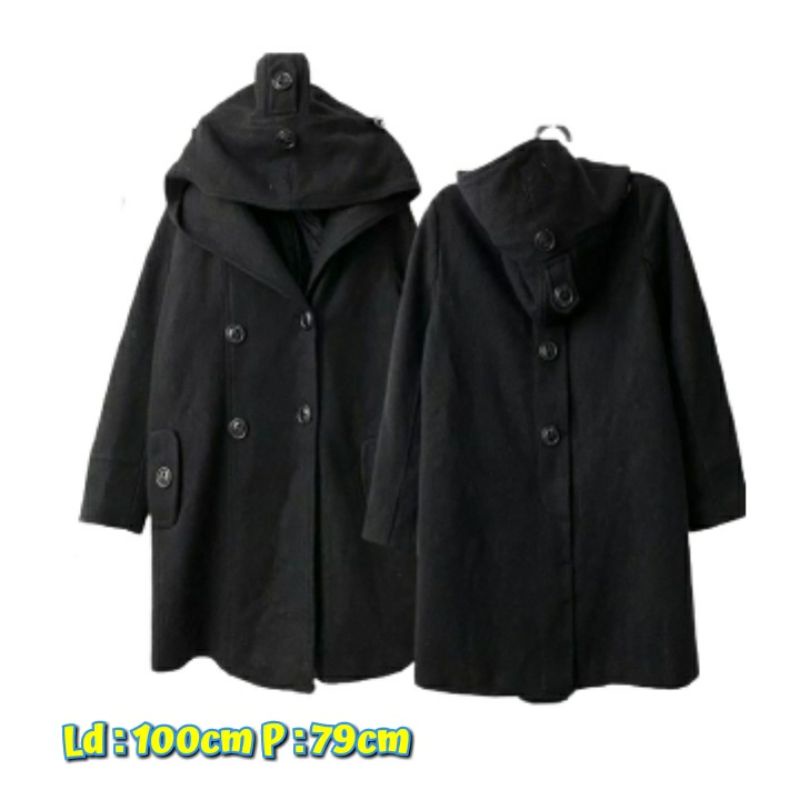 preloved second jaket coat wool premium