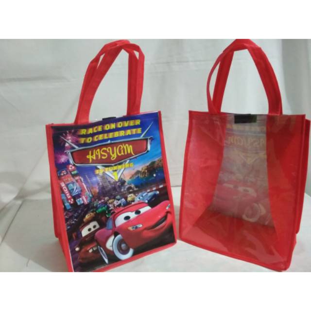 

GOODIE BAG MIKA ULTAH / TAS ULANG TAHUN ANAK MIKA TRANSPARANT POTRAIT KFC / UK 22 x 14 x 24