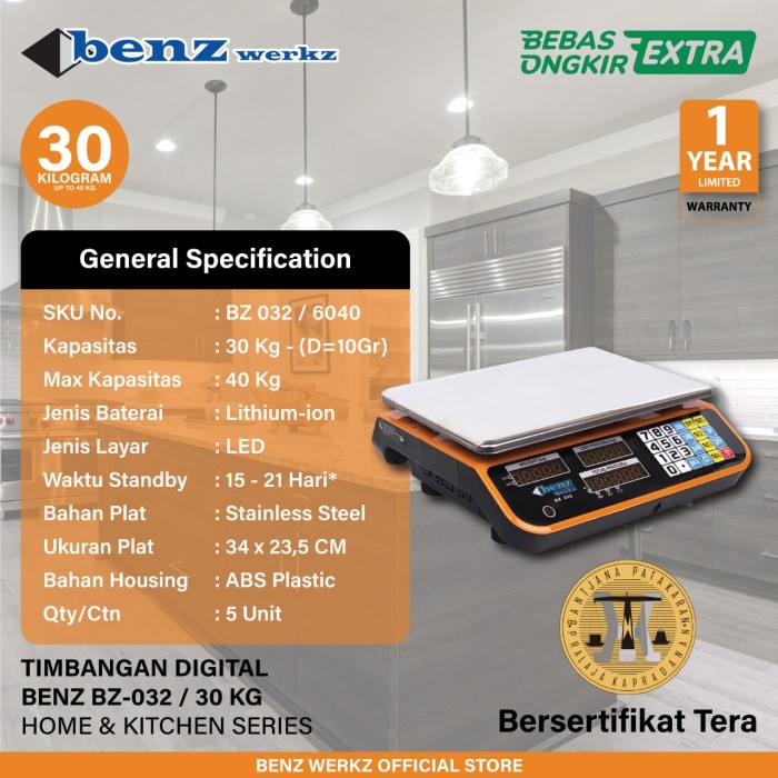 Timbangan Digital LED Display BZ-032 By Benz Werkz