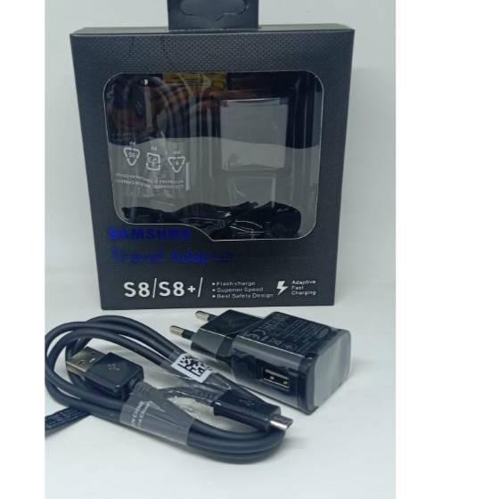 TRAVEL CHARGER TC SAMSUNG ORIGINAL S8 / S8+ MICRO USB / TYPE-C BLACK EDITION