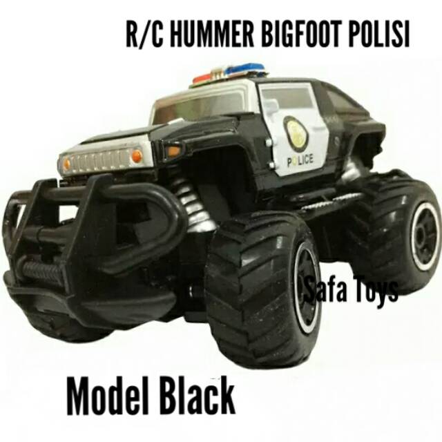 Mainan R/C Mobil Police Hummer Bigfoot 1:43