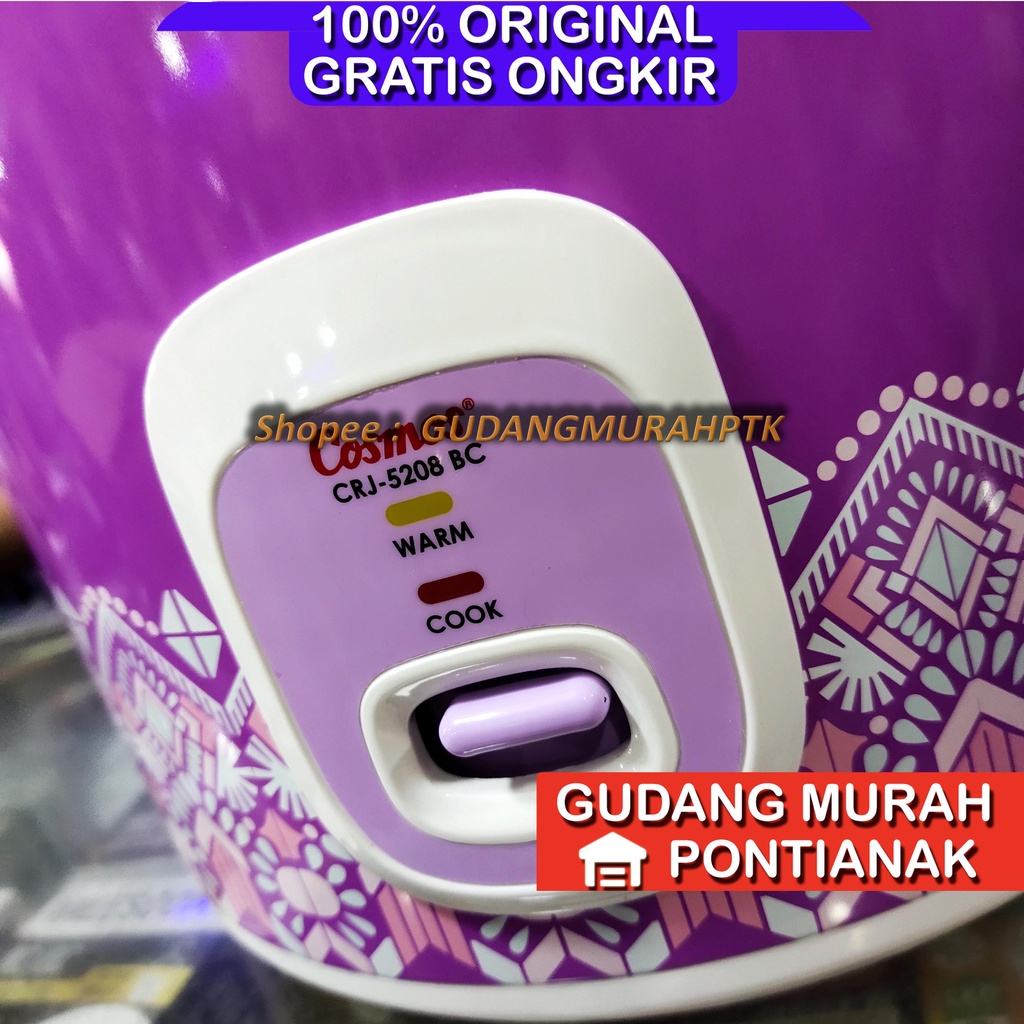 Ricecooker Cosmos 2 Liter CRJ 5208 BC 2L Liter magicom penanak nasi