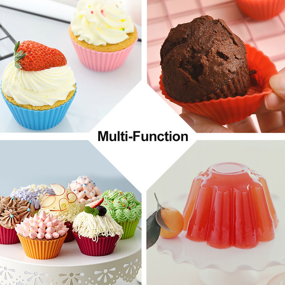 Silicone Cake Mold Round Shaped Muffin Cupcake Baking Molds Kitchen Cooking Bakeware Maker DIY Cake Decorating Tools