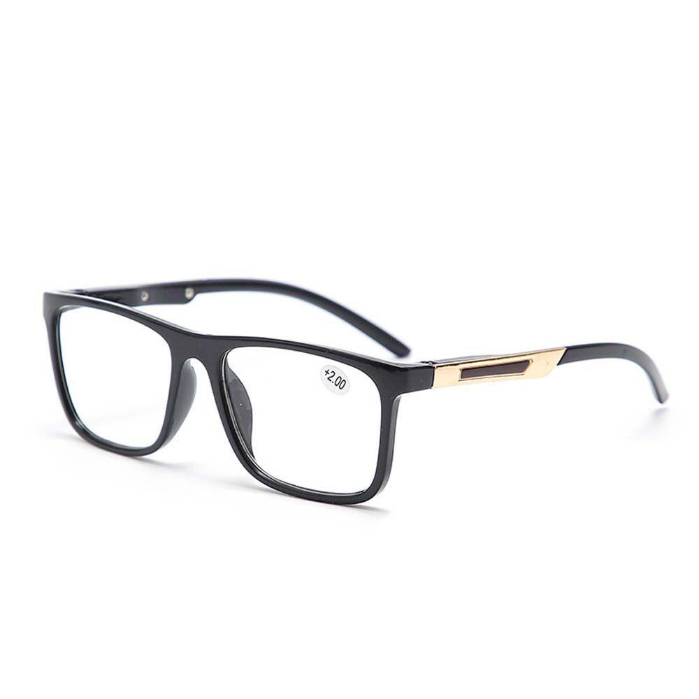 MXBEAUTY Reading Glasses Fashion For Men Red +1.0~+4.0 Optical Square Presbyopic Glasses