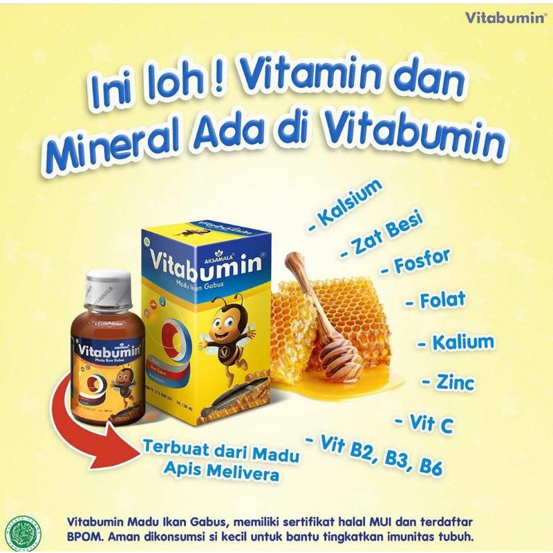 Vitabumin Vitamin Madu Anak 130ml (Original 100%)