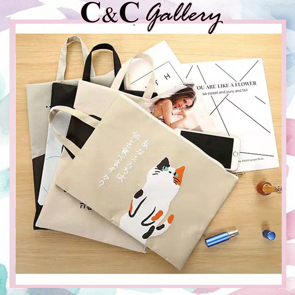 

PORTABLE A4 FILE STORAGE POUCH MOTIF JAPANESE CAT / TEMPAT FILE A4 CAT / TEMPAT ALAT TULIS