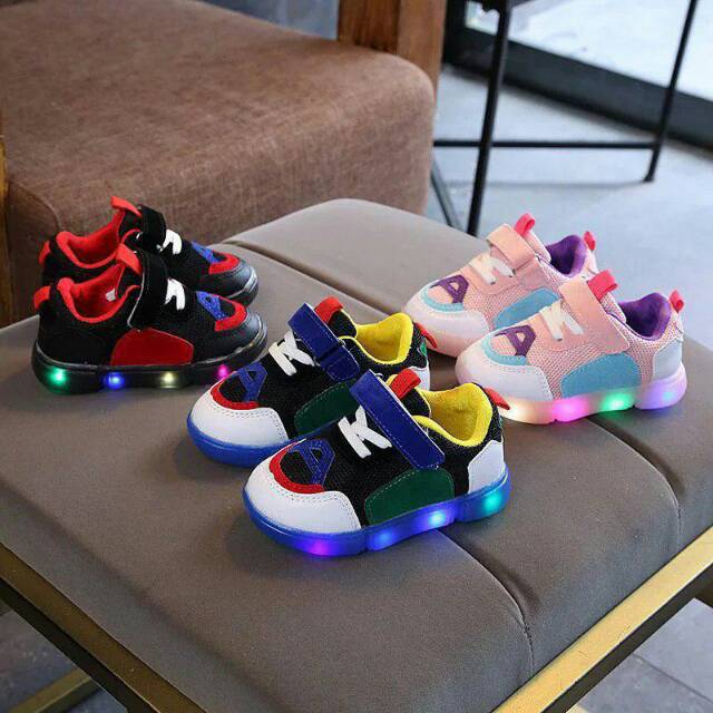 Sepatu Sport Kids Dixie LED 911 anak branded batam fashion import