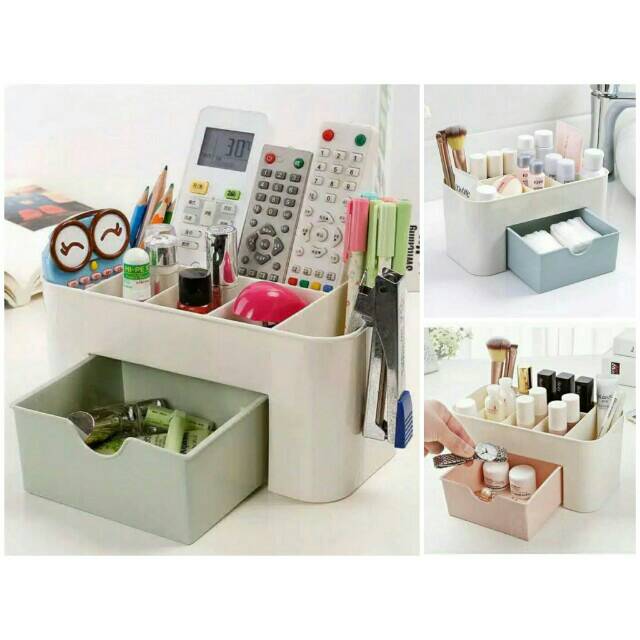 Desktop Storage Rak Meja Kosmetik Kotak Serbaguna Keranjang Multifungsi Box Organizer