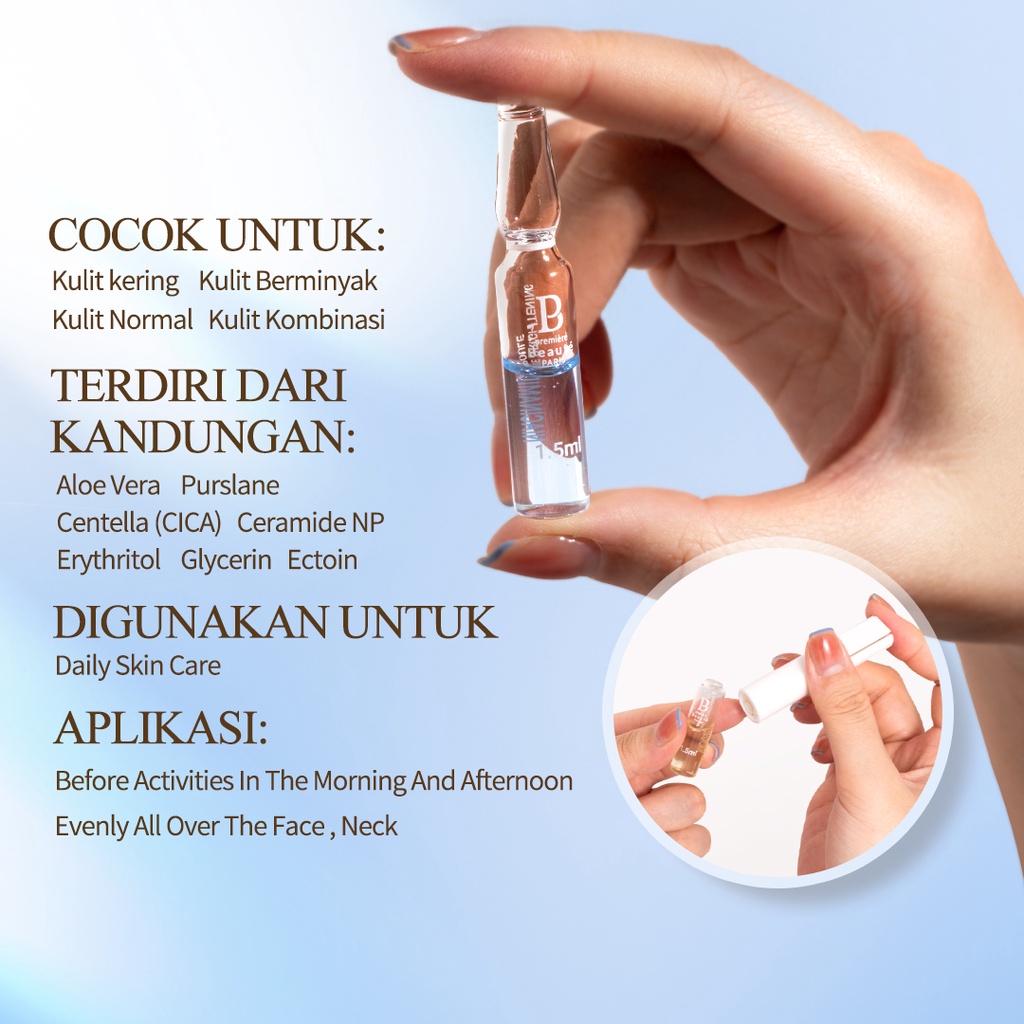 [BPOM] Premiere Beaute  AMPOULE 1.5ml*10 Niacinamide VC Booster Essential concentrated serum Ceremide skin repair concentrated serum BRIGHTENING SOOTHING Acne Care PH PH Balance Acne Reduce concentrated serum-5