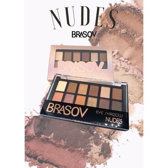 BRASOV Eye Shadow 12 Warna - EYESHADOW COLORFUL &amp; NUDE 12gr