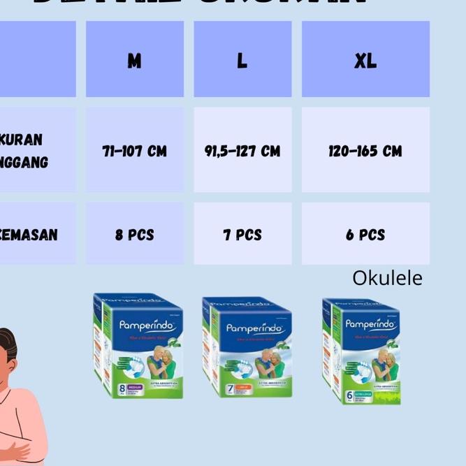 ❁ POPOK DEWASA PAMPERINDO ADULT DIAPERS PEREKAT PAMPERINDO M L XL ➪