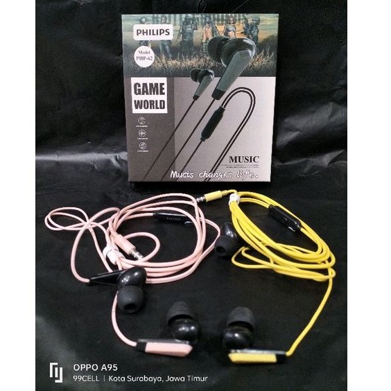 Handset handsfree earphone Philips game world (PHP-62)