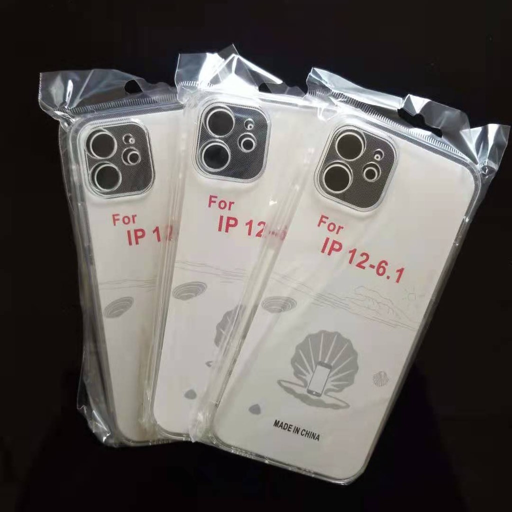 Softcase IPhone 13 12 11 Pro Max X XS 6 7 8 Transparan BeningCase IPhone Case silikon anti licin-lPhone 12