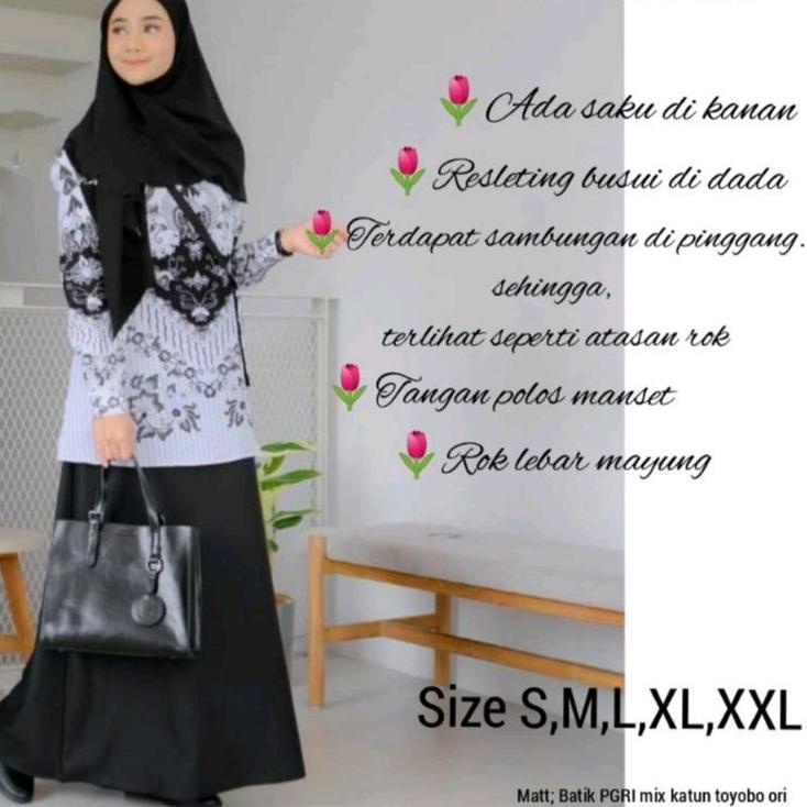 vvvu GAMIS SERAGAM PGRI PNS - baju kerja kantoran - gamis kerja - seragam kerja - seragam dinas - ba