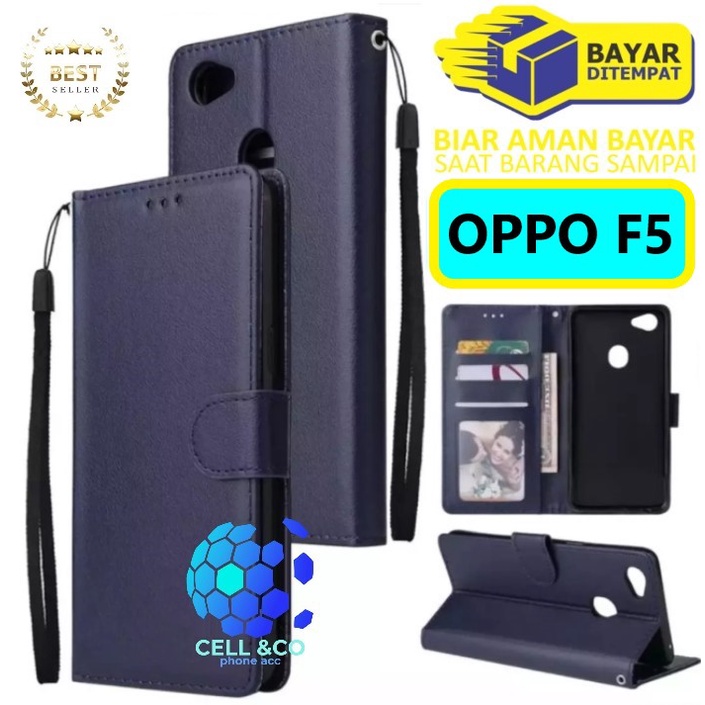 OPPO F5 CASE FLIP WALLET LEATHER KULIT PREMIUM SARUNG BUKA TUTUP FLIP CASE OPPO F5