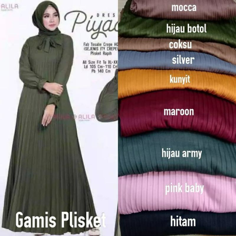 GAMIS PLISKET MURAH / GAMIS PLISKET JUMBO