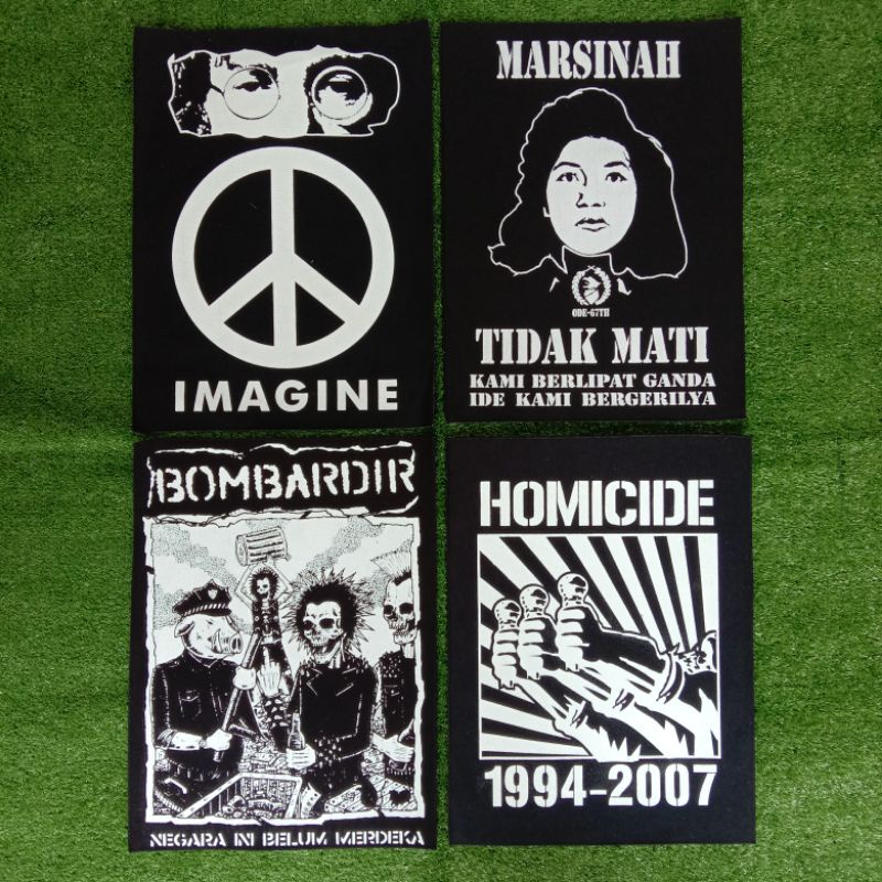 Backpatch Sablon Marsinah Homicide Imagine Bombardir/Emblem Punggung Kualitas Premium