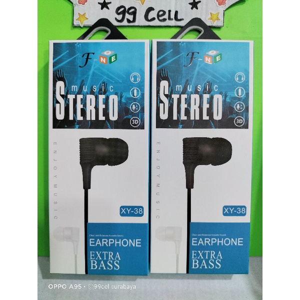 Handset handsfree earphone stereo F-one model (XY-38)