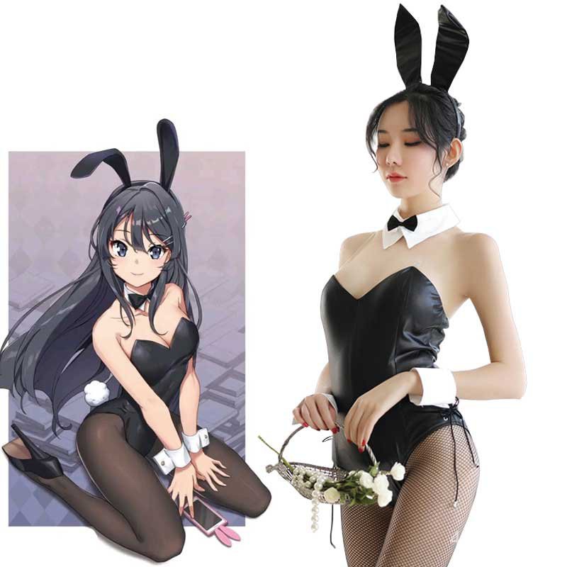 Seishun Buta Yarou wa Bunny Girl Senpai no Yume wo Minai Cosplay Halloween Costume for Girls Sexy Cu