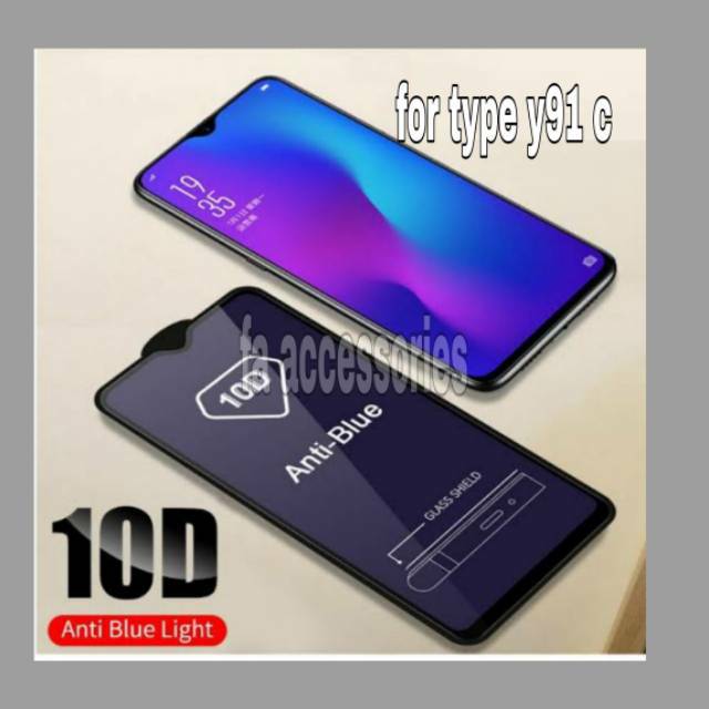 Tempered Glass Bluray Anti Blue Light vivo y1s y91c y91 y93 y95 c Full 10D 99D Screen Protector