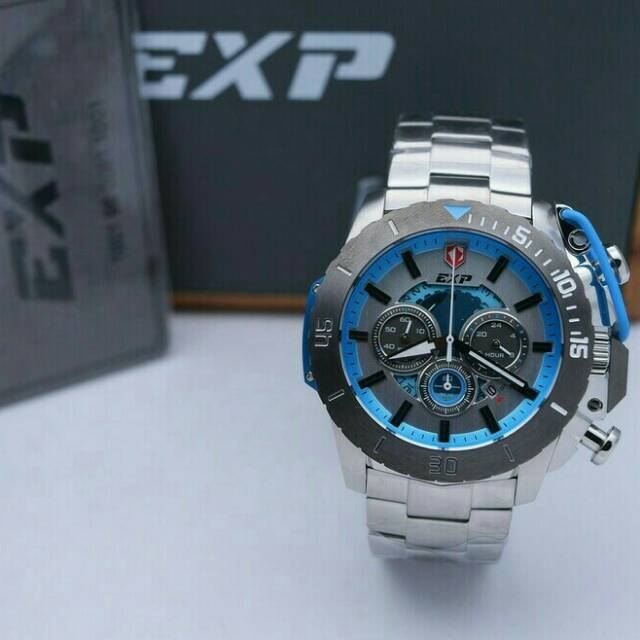 JAM TANGAN PRIA EXPEDITION NEW RELEASE E3002 SILVER BLUE ORIGINAL