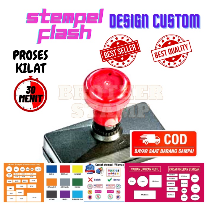 

STEMPEL CUSTOM / 32X67 MM / OTOMATIS TINTA / BISA 2 WARNA